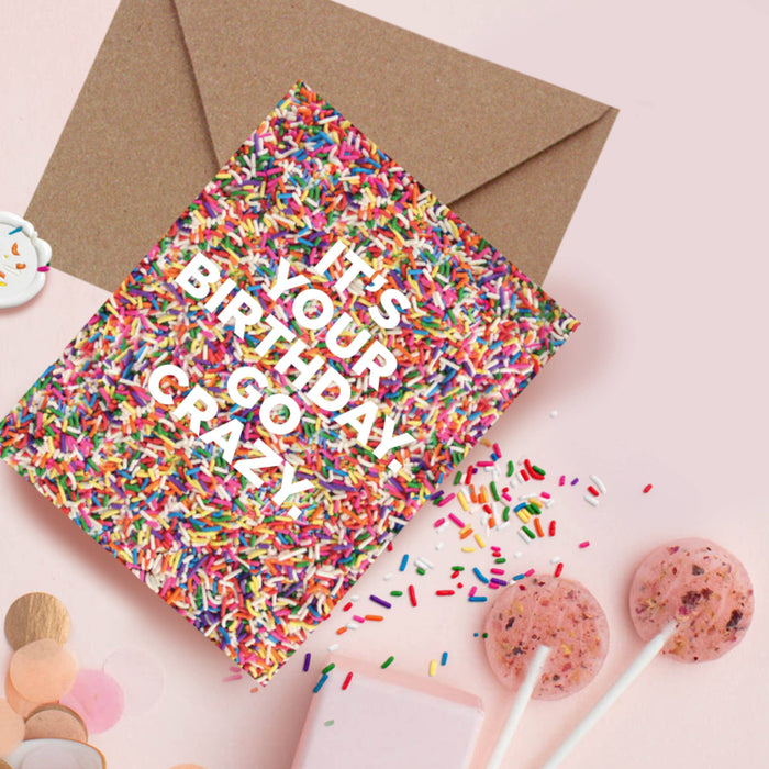 Go Crazy Sprinkles Birthday Card