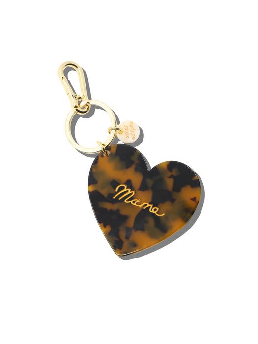 Mama Heart Acetate Bag Charm + Keychain