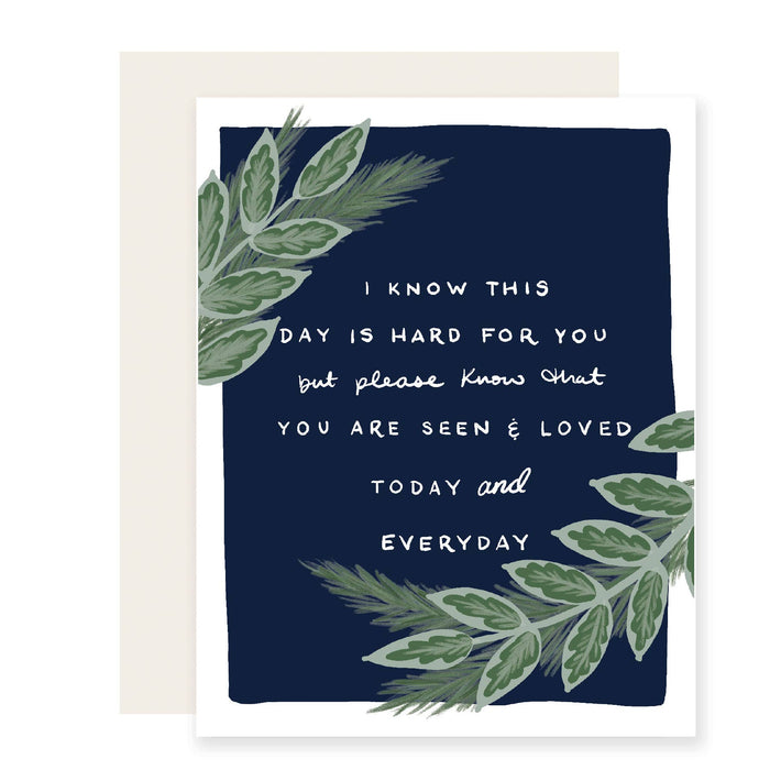 Hard Day Leaves Card