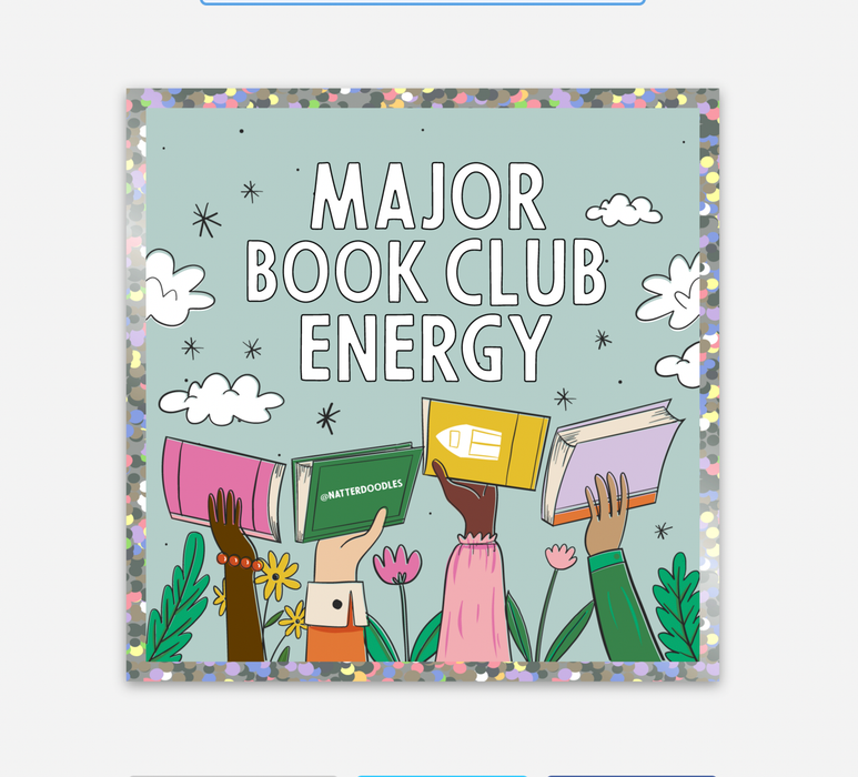Major Book Club Energy Sticker
