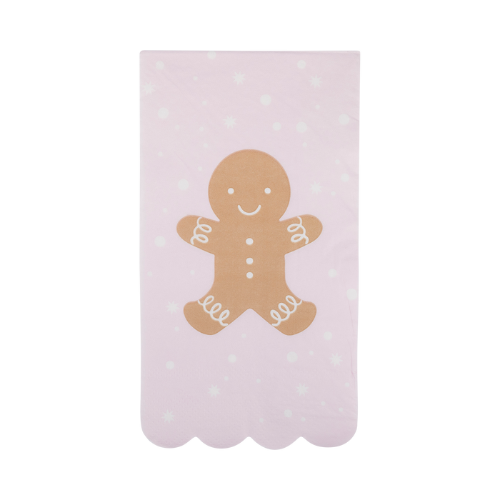 Gingerbread Man Scallop Guest Napkin