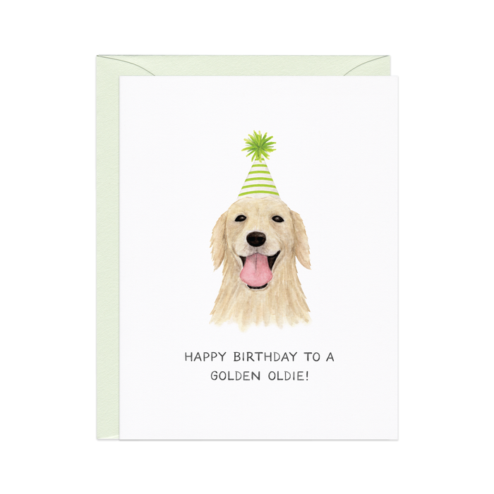Golden Retriever Golden Oldie Card
