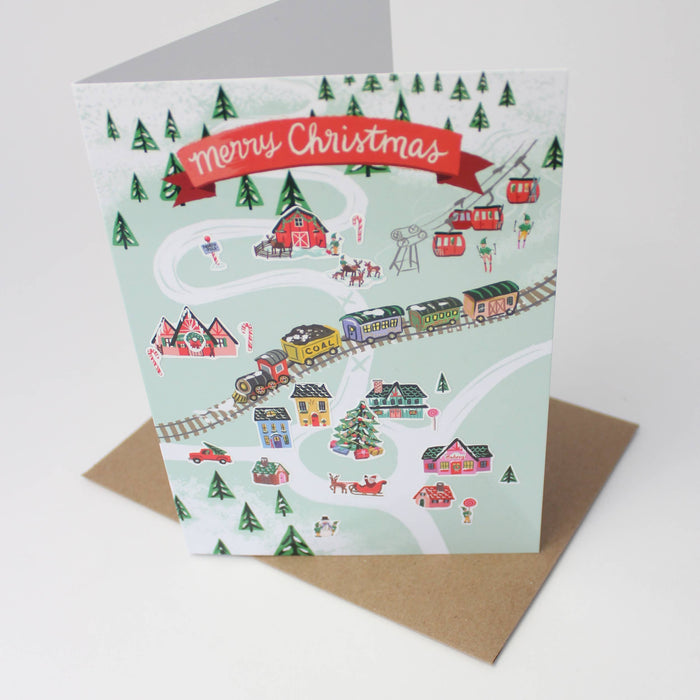 Sticker Scene Card | North Pole Village