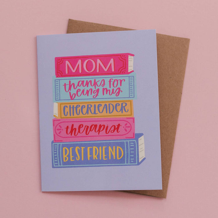 Mom Book Stack Card