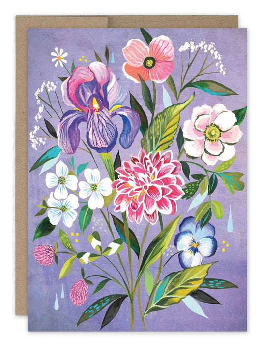 Purple Floral Card