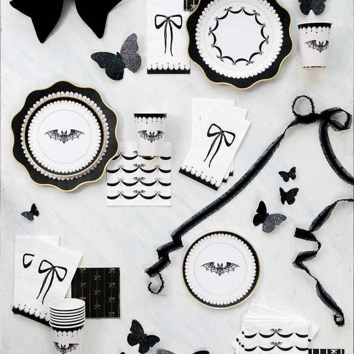Black Gold Bow Cocktail Napkins