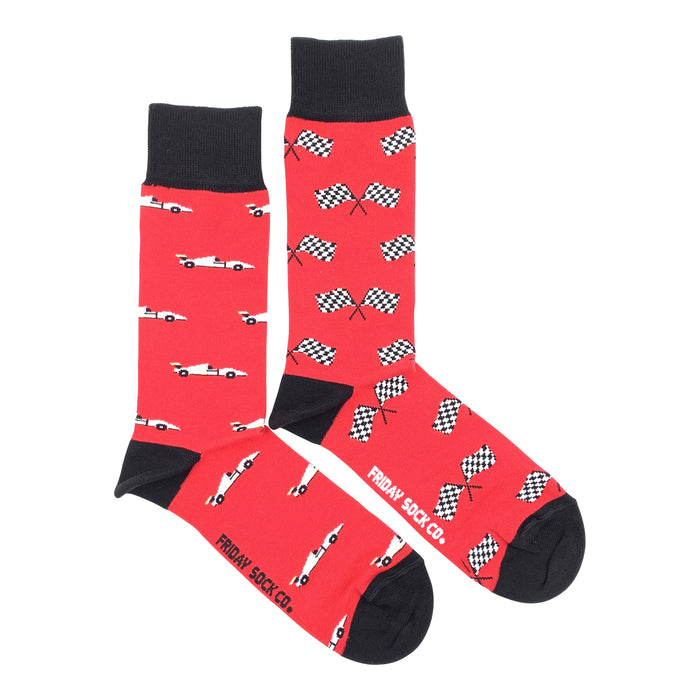 Race Cars Men's Mismatched Socks