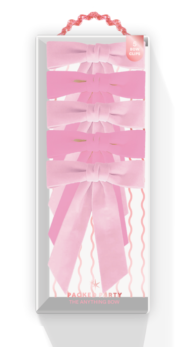 Pink Anything Clip-On Bow Set