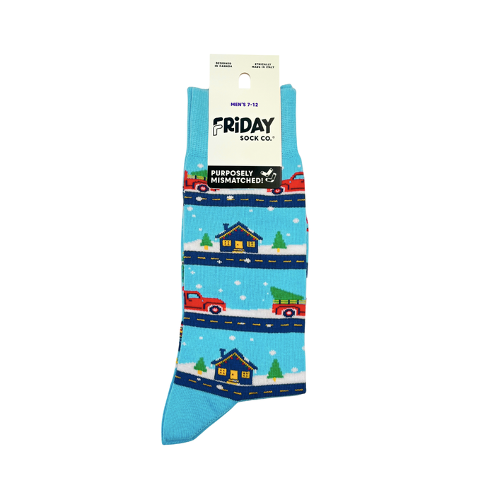 Christmas Vintage Truck Men's Socks