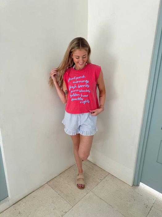 Summer List Tank | Red