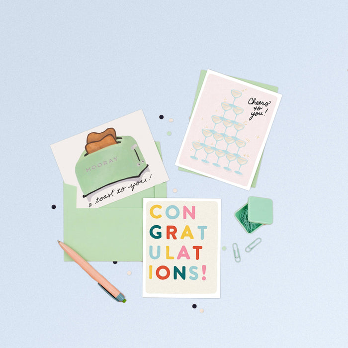 Block Letter Congratulations Card