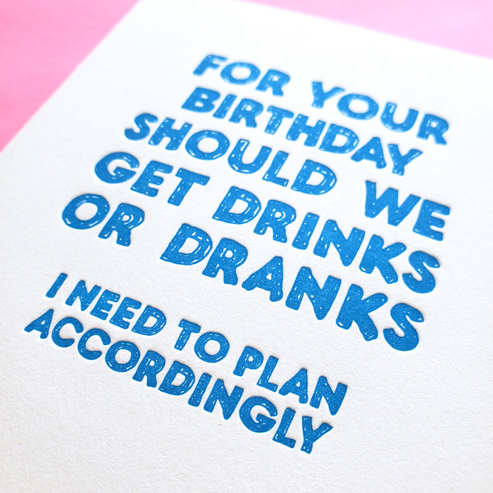 Drinks or Dranks? Card