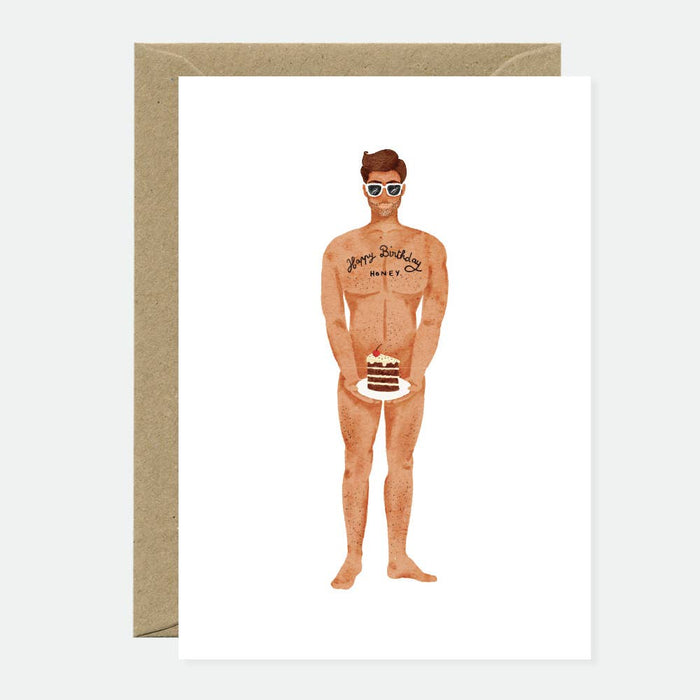 Guy with a Cake Card
