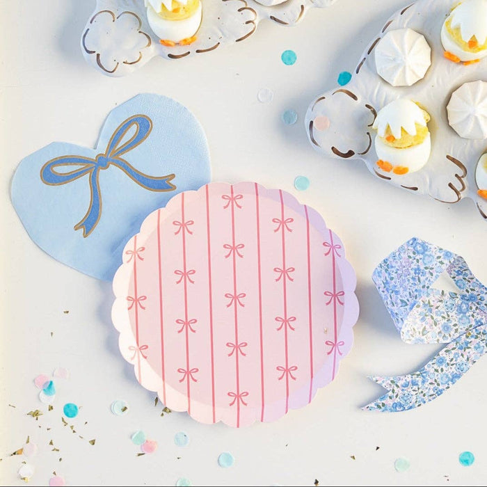 PETAL PINK BOW SMALL PLATES