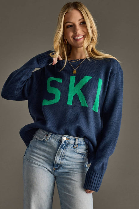 Navy Ski Sweater
