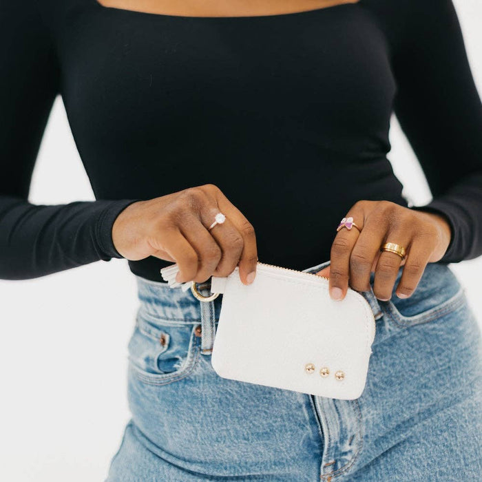 Paris Card Wallet | Woven White
