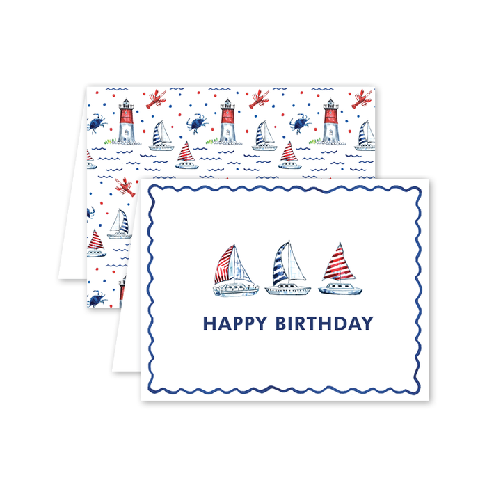 Nauset Beach Sailboat Birthday Card