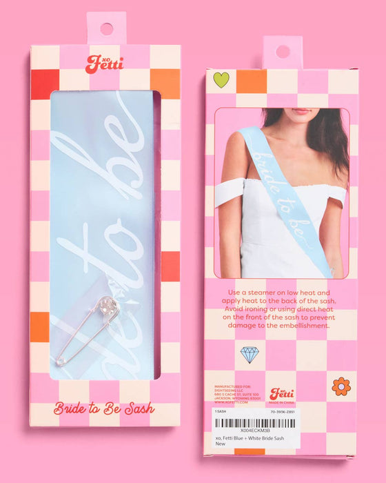 Blue Bride To Be Satin Sash