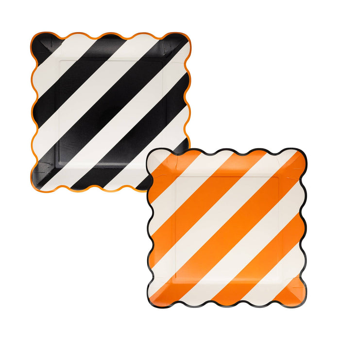 Square Striped 10" Plate Set