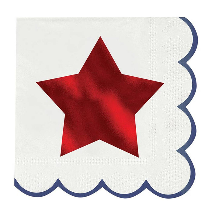 Star Scallop Bev Napkins