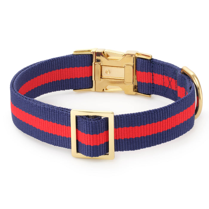 Mariner Striped Webbing Dog Collar