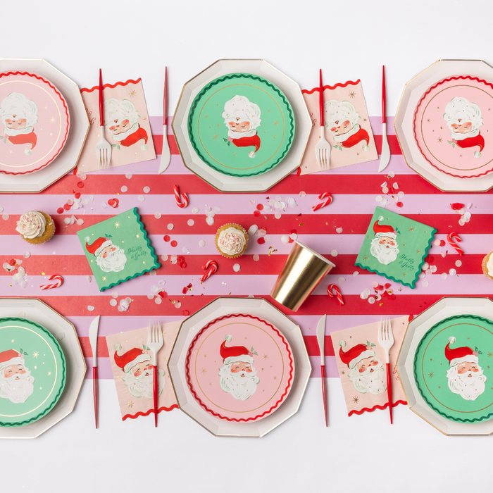 Red & Green Jolly Santa Small Napkins
