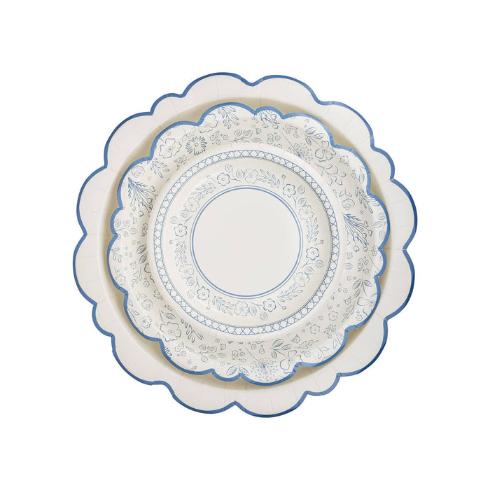 Pembroke Cream w/Blue Edge 12" Plate