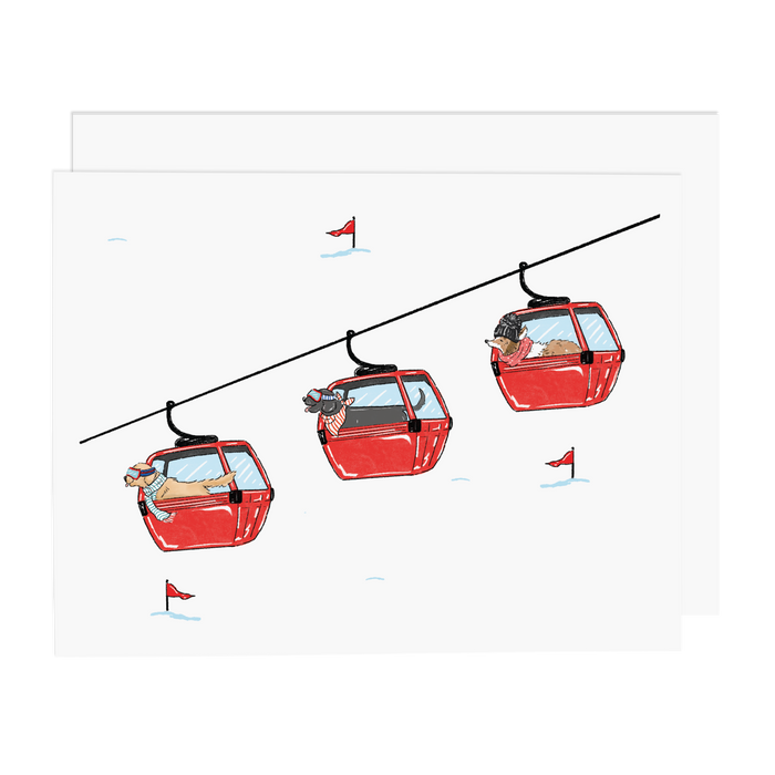 Ski Dogs Gondolas Card