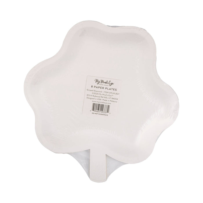 Shaped Striped Shamrock Plate