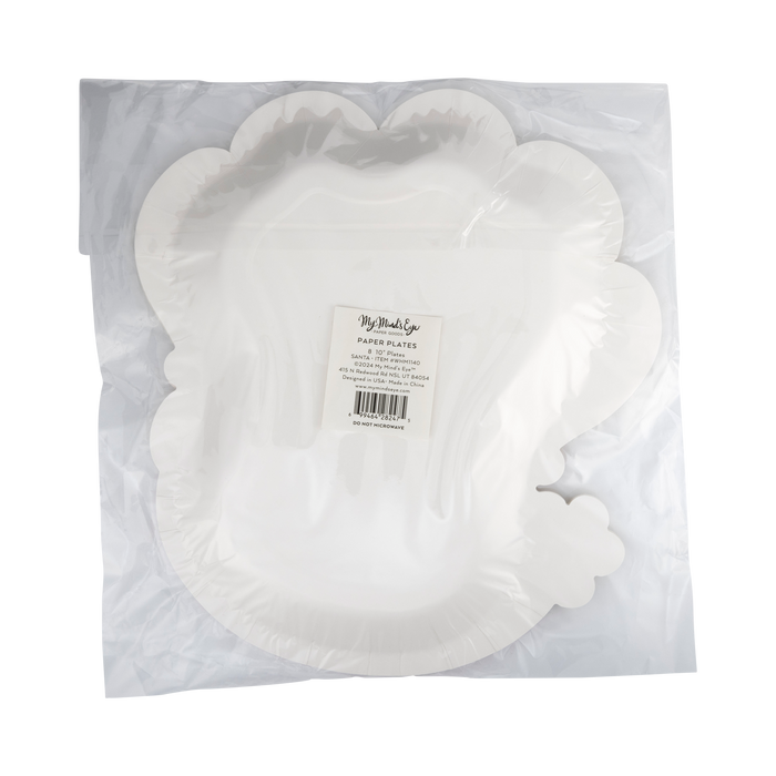 Santa Face Paper Plate