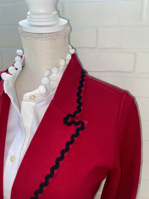 Red Dolly Ric Rac Knit Blazer