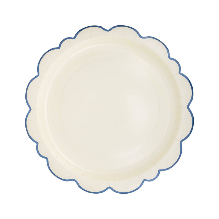 Pembroke Cream w/Blue Edge 12" Plate