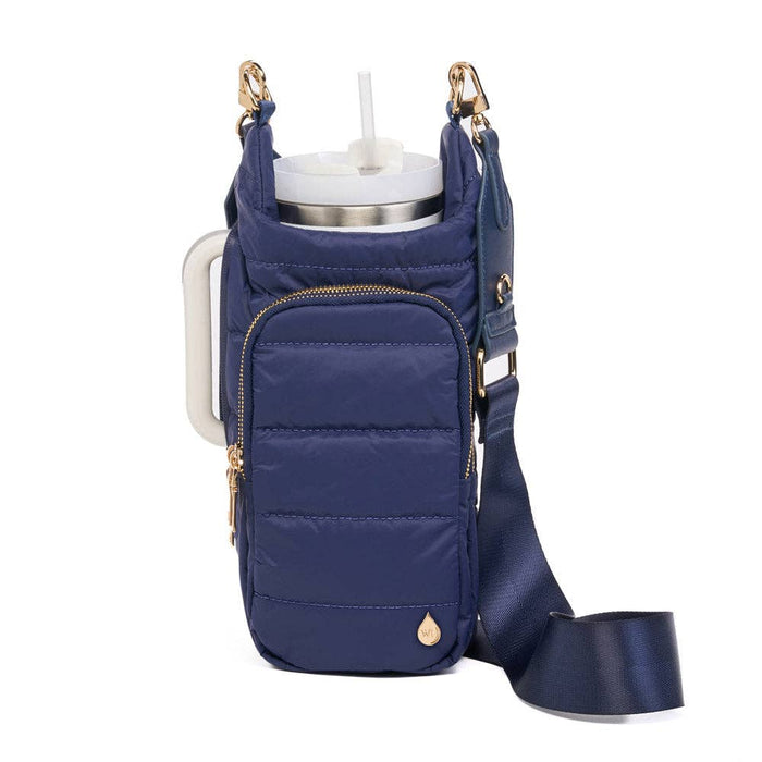 Navy Matte HydroBag HANDLE w/Vegan Leather Strap