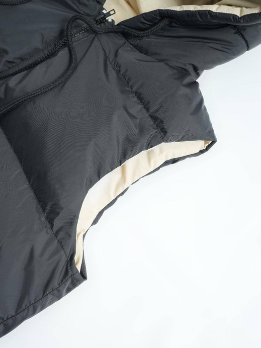Black Hooded Long Vest Jacket
