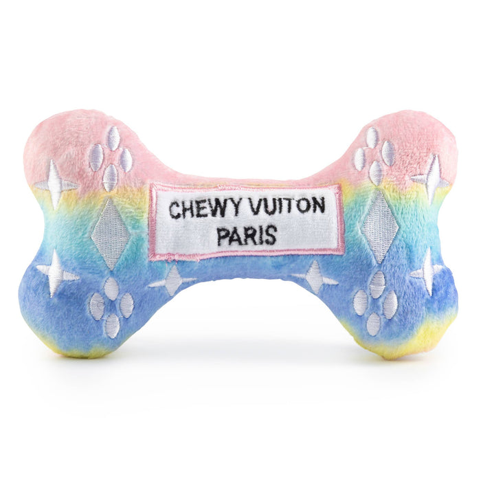 Mini Pink Ombre Chewy Vuiton Bone Dog Toy