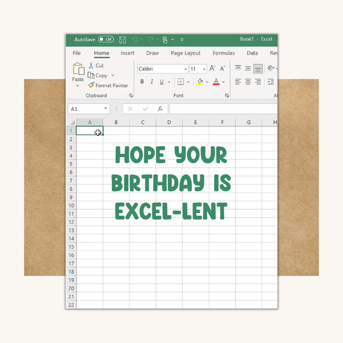 Excel Birthday Card
