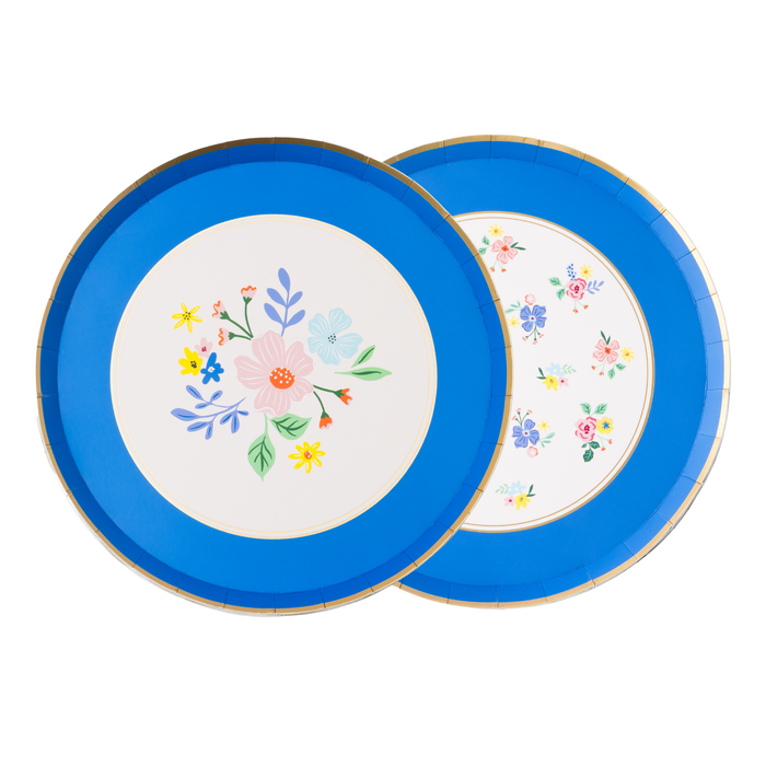 ELEGANT FLORAL DESSERT PLATES