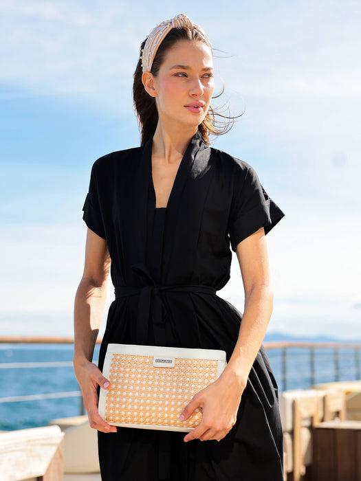 Tan Soleil Clutch