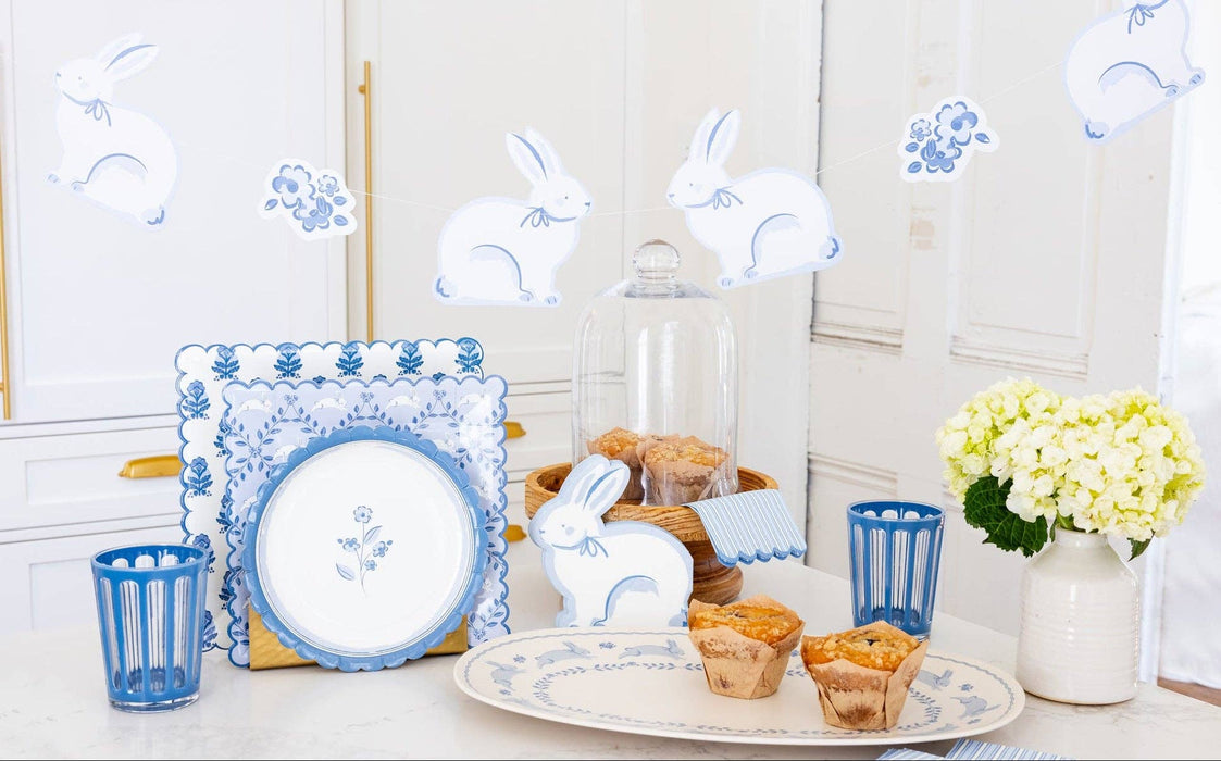 Blue Flower Block 10" Plate