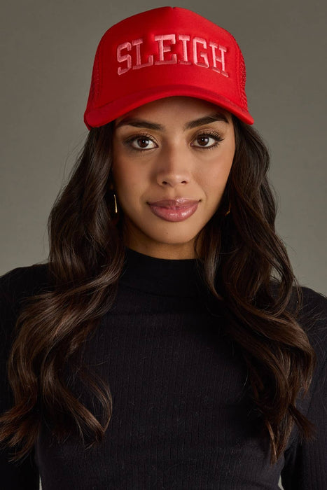 Red Sleigh Trucker Hat