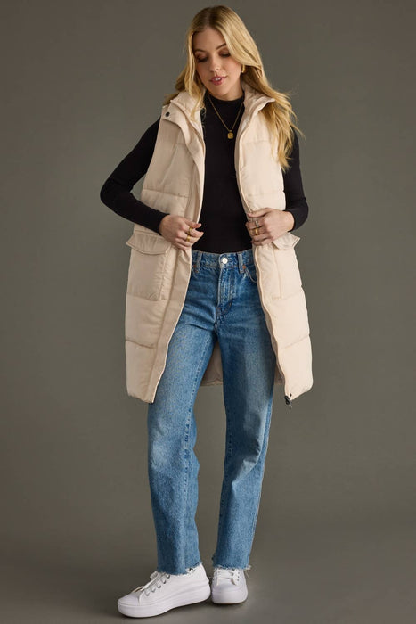 Cream Long Vest
