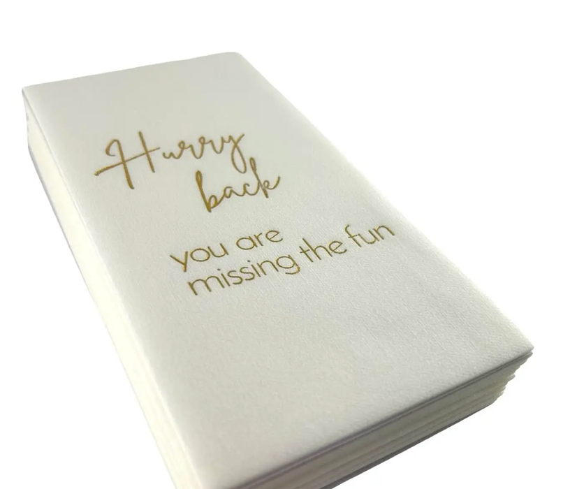 Hurry Back Guest Towels