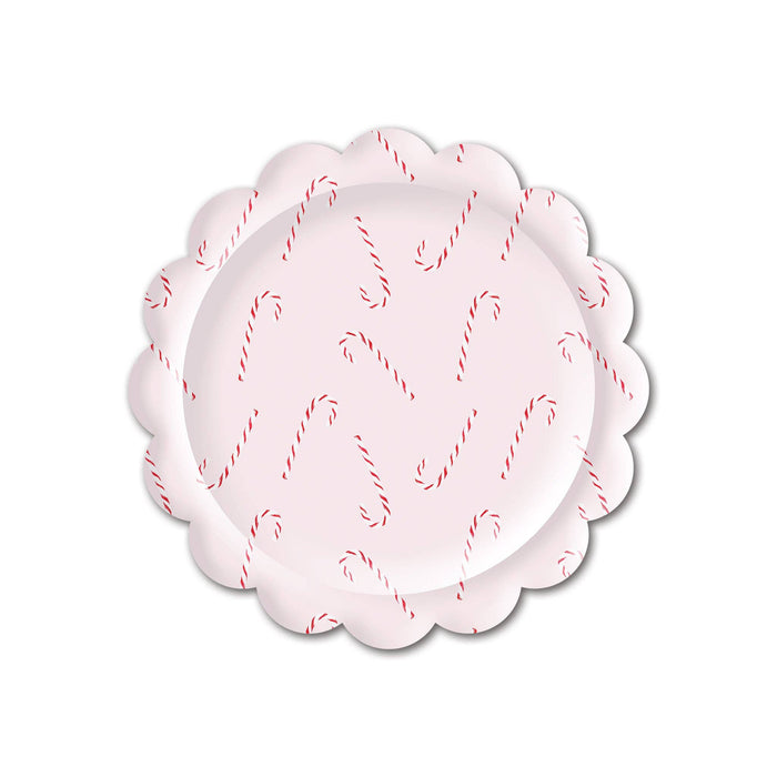 Whimsy Santa Candy Cane Plate