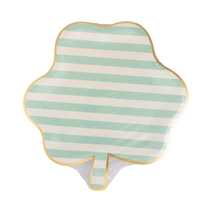 Shaped Striped Shamrock Plate