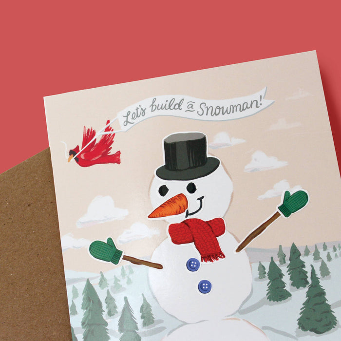 Sticker Scene Card | Build a Snowman
