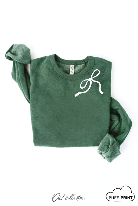 Ribbon Bow Sweatshirt | Rose