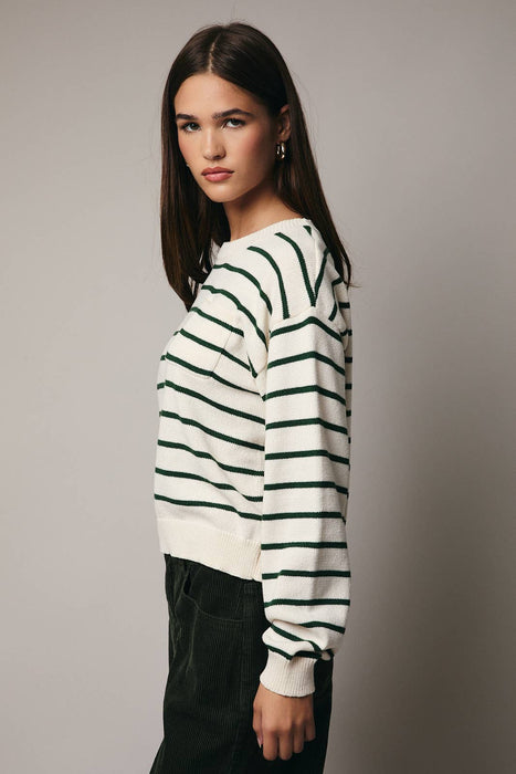 Cream Stripe Sweater