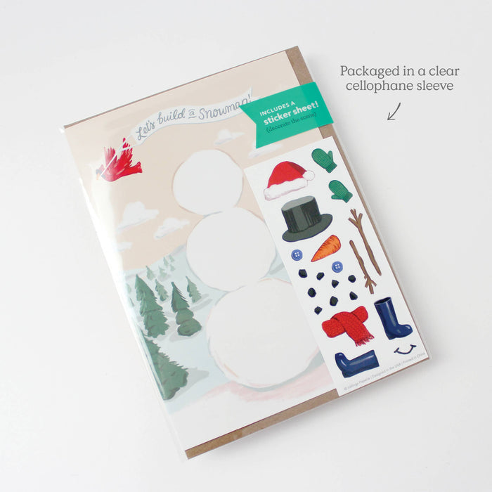 Sticker Scene Card | Build a Snowman