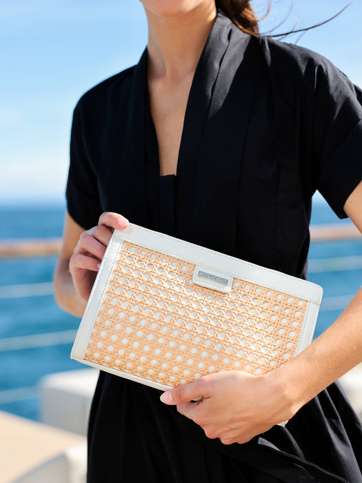 Tan Soleil Clutch