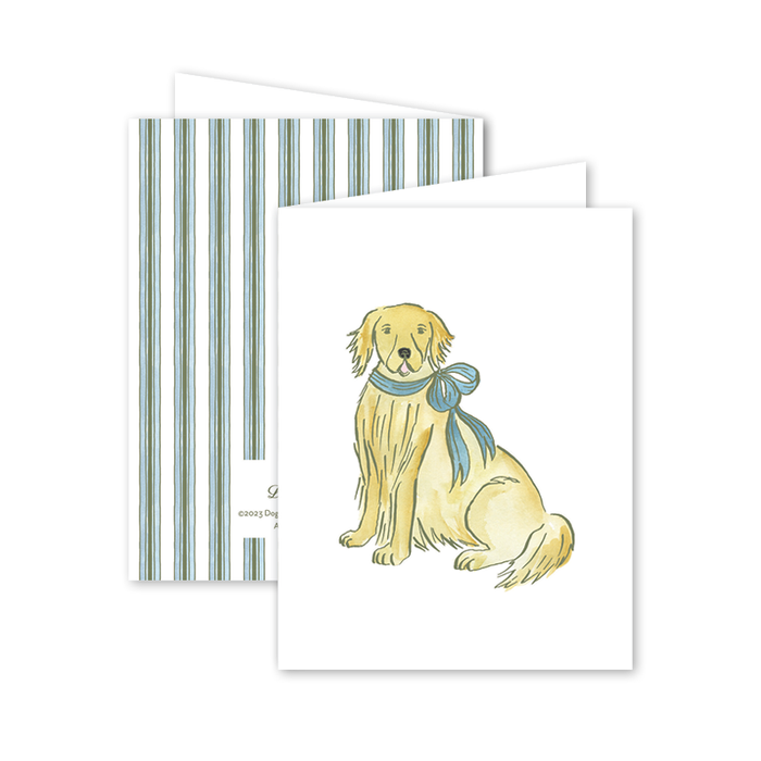 Quincy's Cottage Golden Retriever Card